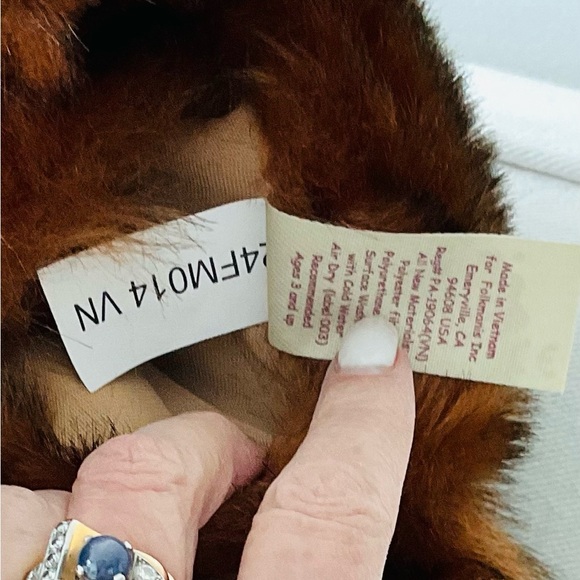 Folkmanis Monkey Puppet MOVING MOUTH Long Tail NEW - Picture 8 of 9